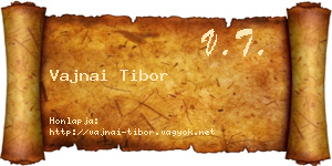 Vajnai Tibor névjegykártya